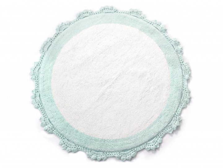 Килимок Irya Doreen mint-beyaz, 90х90 см, ментоловий (11913985279181) - фото 1