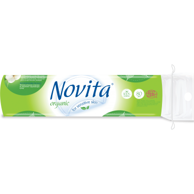 Ватные косметические диски Novita Organic, 80 шт. - фото 1