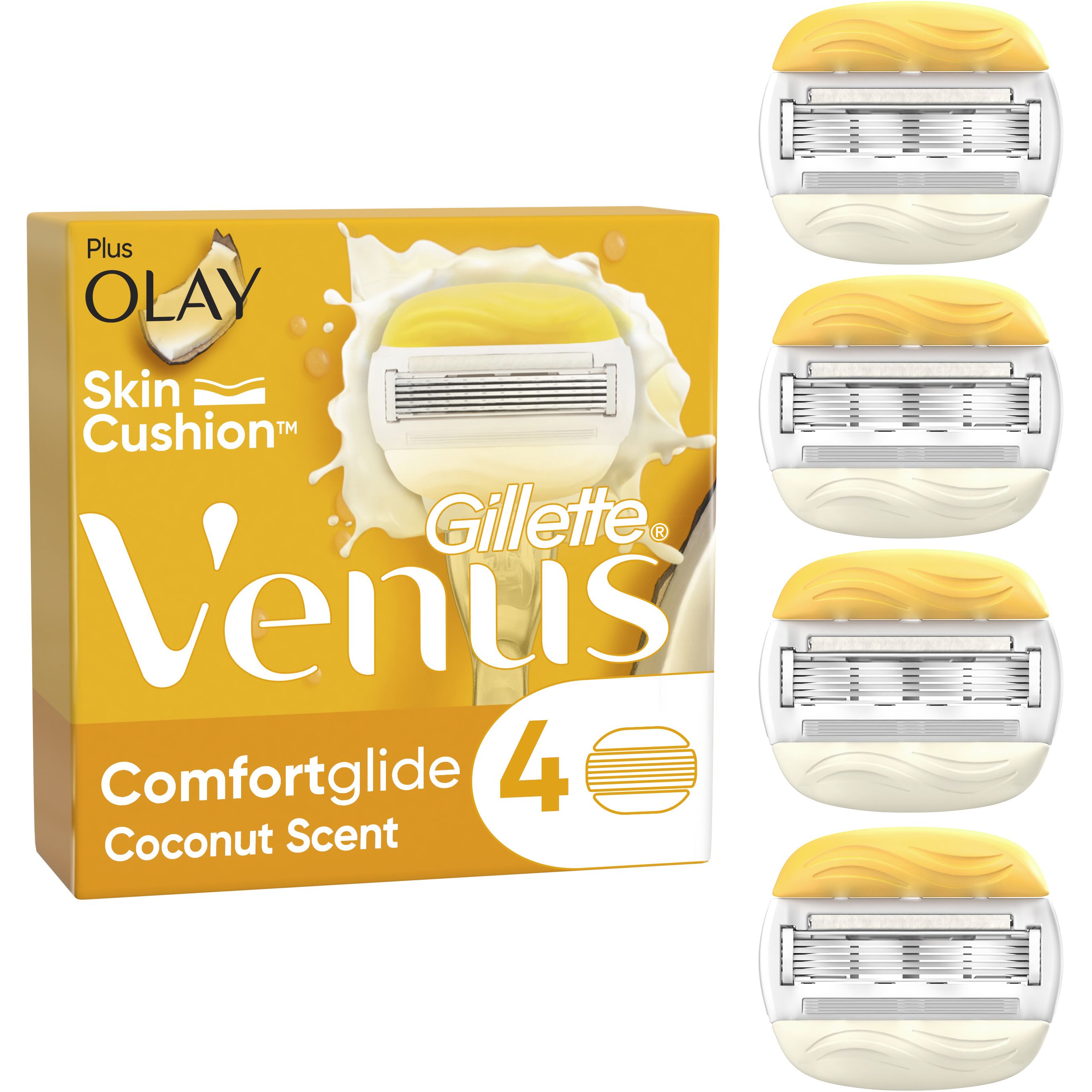 Сменные кассеты для бритья Venus & Olay Comfort Glide Кокос 4 шт. - фото 2