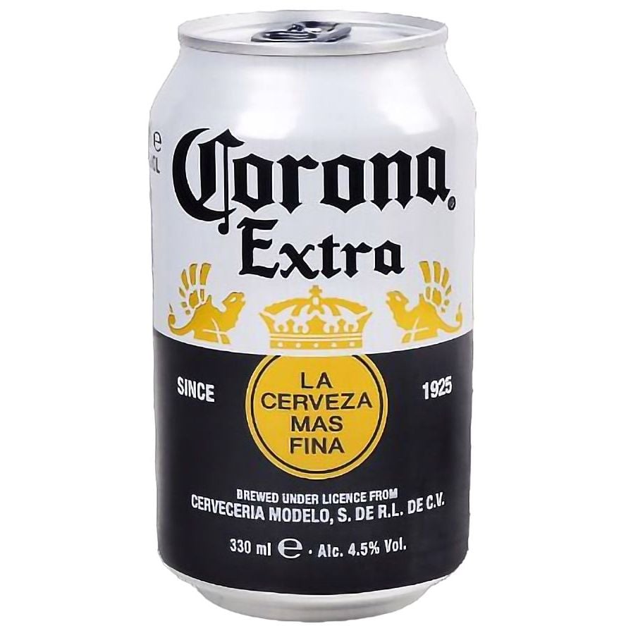 Пиво Corona Extra, світле, фільтроване, 4,5%, 0,33 л, з/б - фото 1