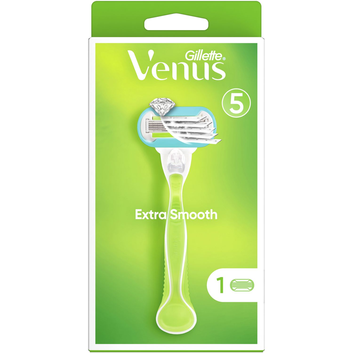 Станок для гоління Gillette Venus Extra Smooth Sensitive, з 1 змінним картриджем, 1 шт. - фото 1