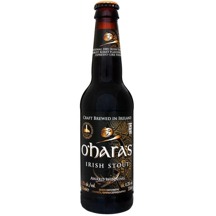 Пиво O'hara's Irish Stout, темное, фильтрованное, 4,3%, 0,33 л (528084) - фото 1