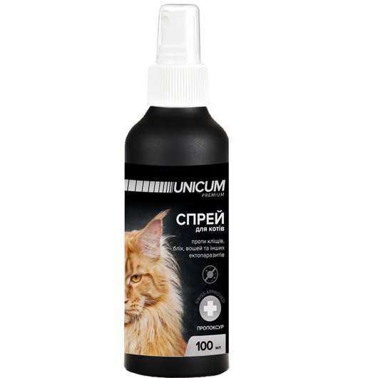 Спрей Unicum Рremium от блох и клещей для котов, 100 мл (UN-009) - фото 1