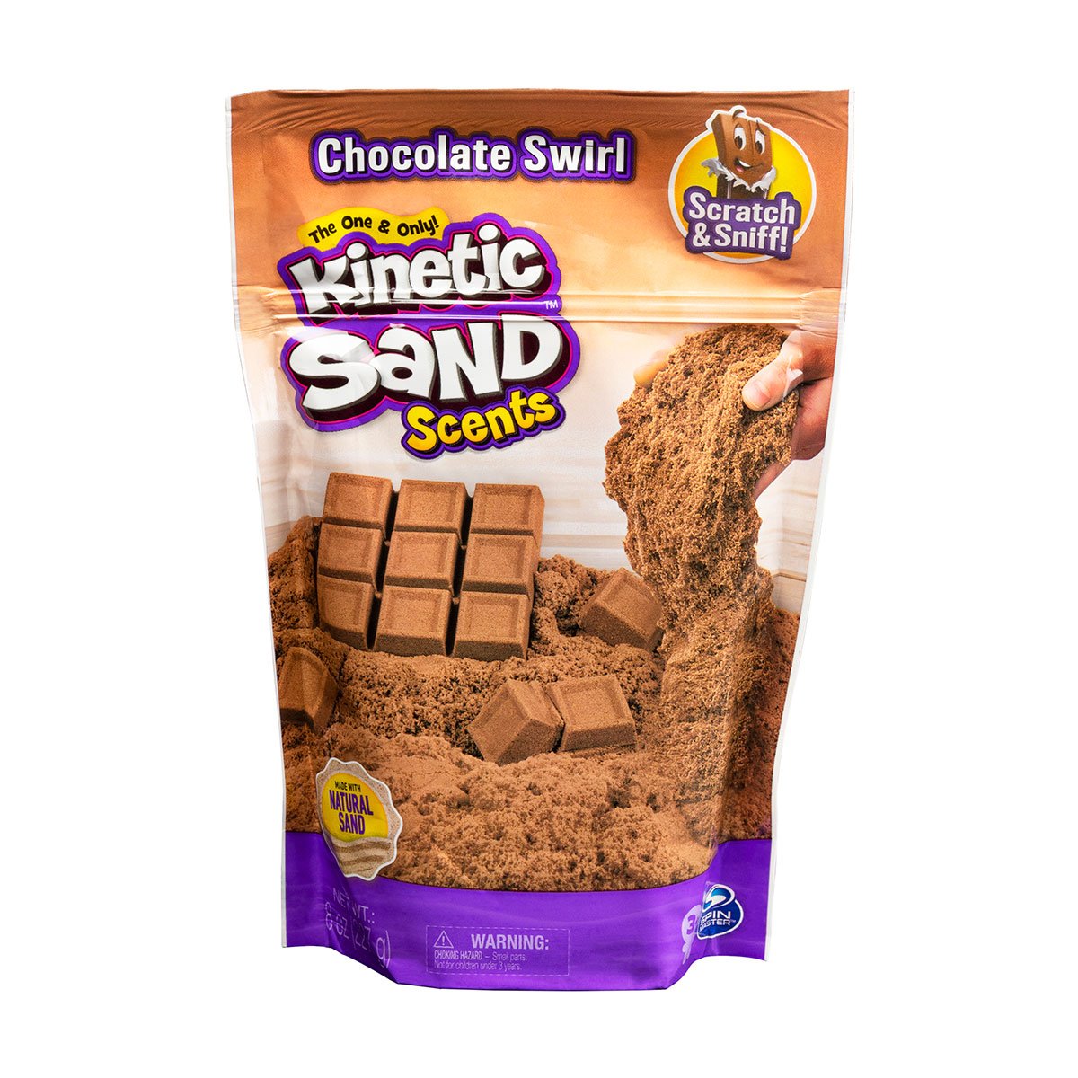 Кинетический песок Kinetic Sand Горячий шоколад, с ароматом, коричневый, 227 г (71473H) - фото 1