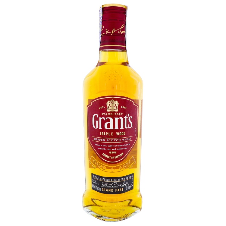 Виски Grant's Triple Wood, 40%, 0,35 л - фото 1