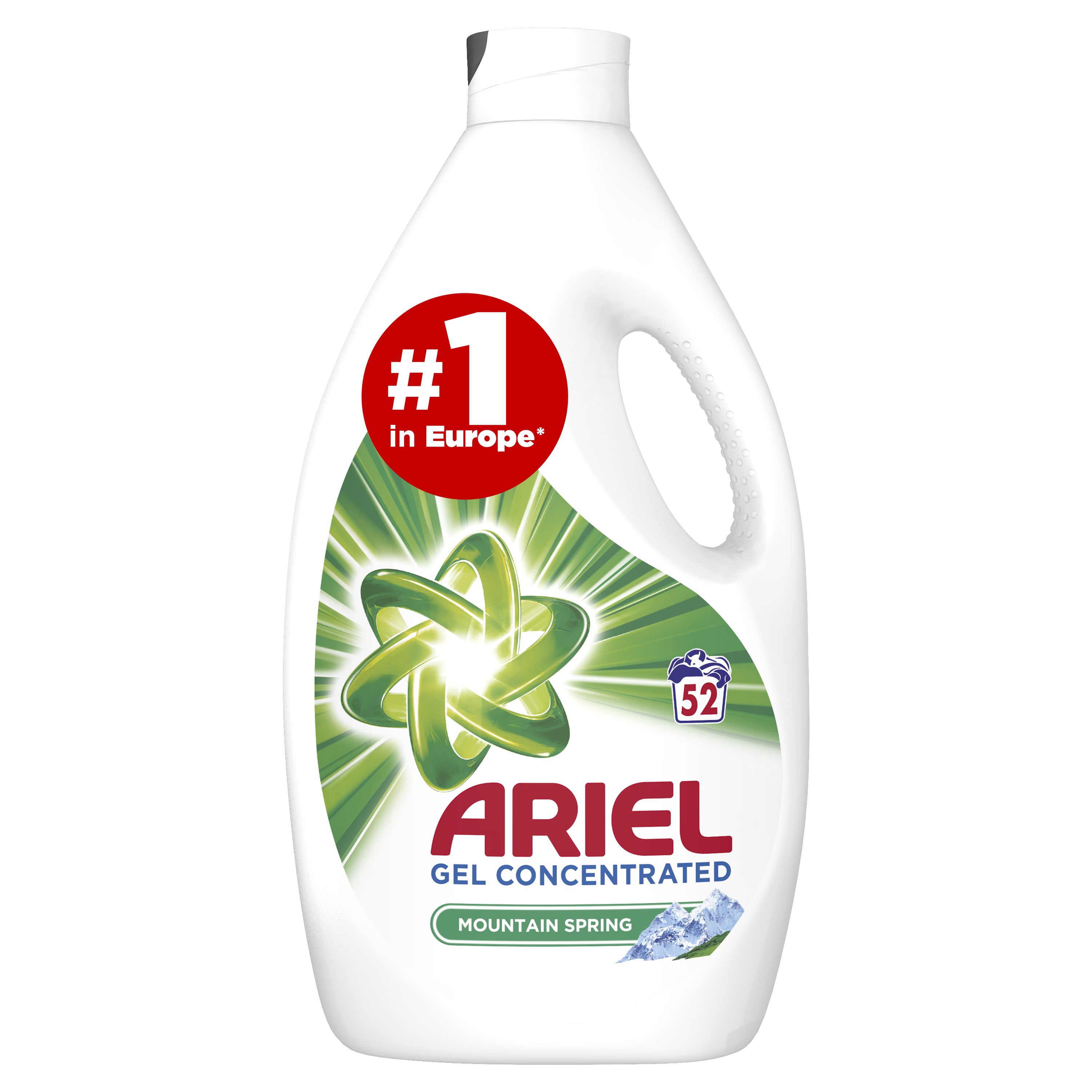 Жидкий стиральный порошок Ariel Горный Родник, для белых и цветных тканей, 2,86 л - фото 1