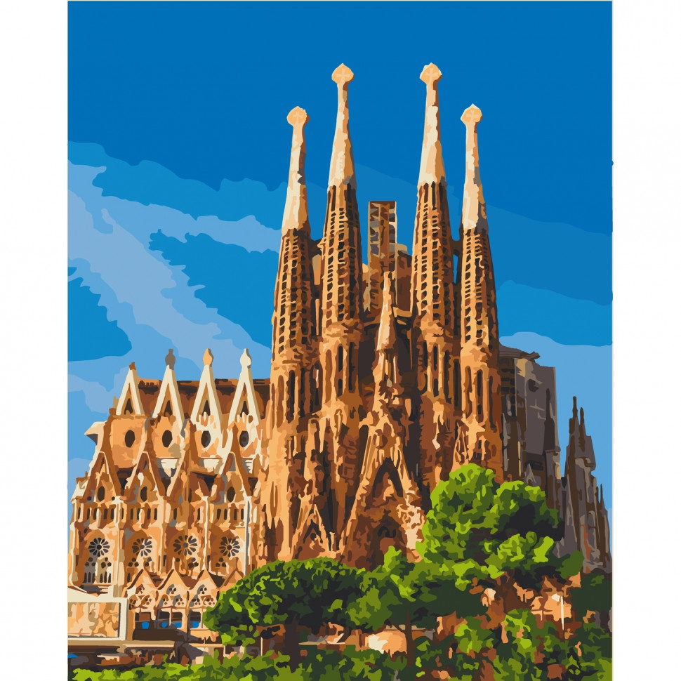 Картина по номерам ArtCraft Саграда Фамилия Барселона 40x50 см (11230-AC) - фото 1