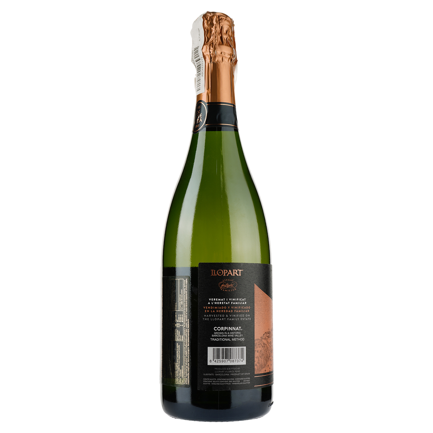 Игристое вино Pere Llopart Vilaros Panoramic Imperial Brut, белое, брют, 11,5%, 0,75 л - фото 2