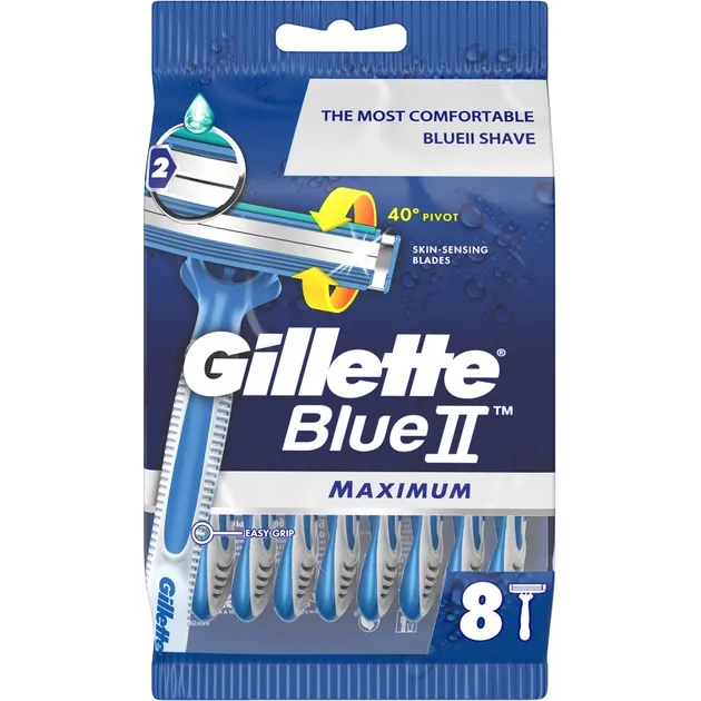 Одноразовые бритвенные станки Gillette Blue2 Max 8 шт. - фото 2