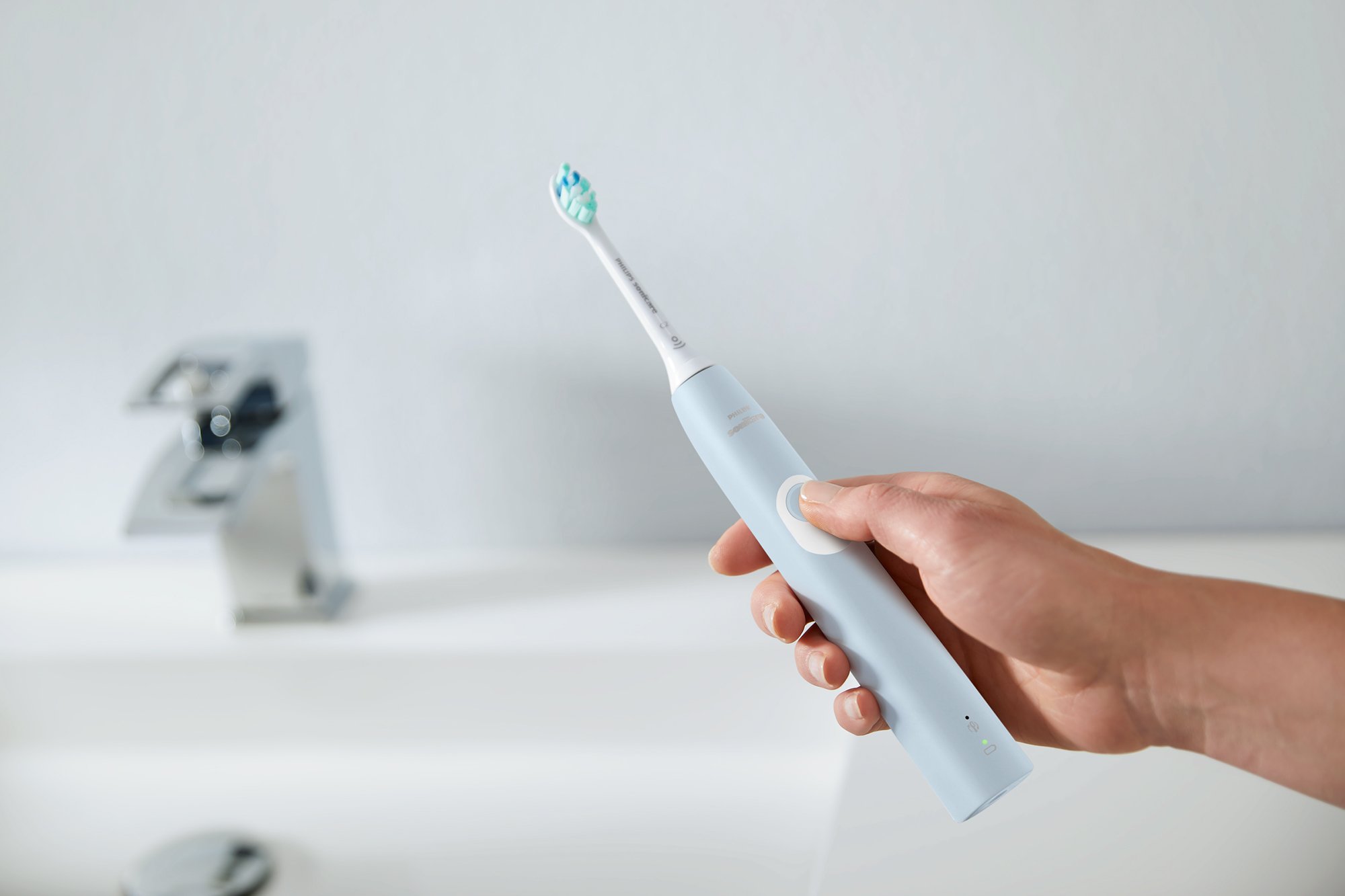 Електрична зубна щітка Philips Sonicare Protective Clean блакитна (HX6803/04) - фото 13