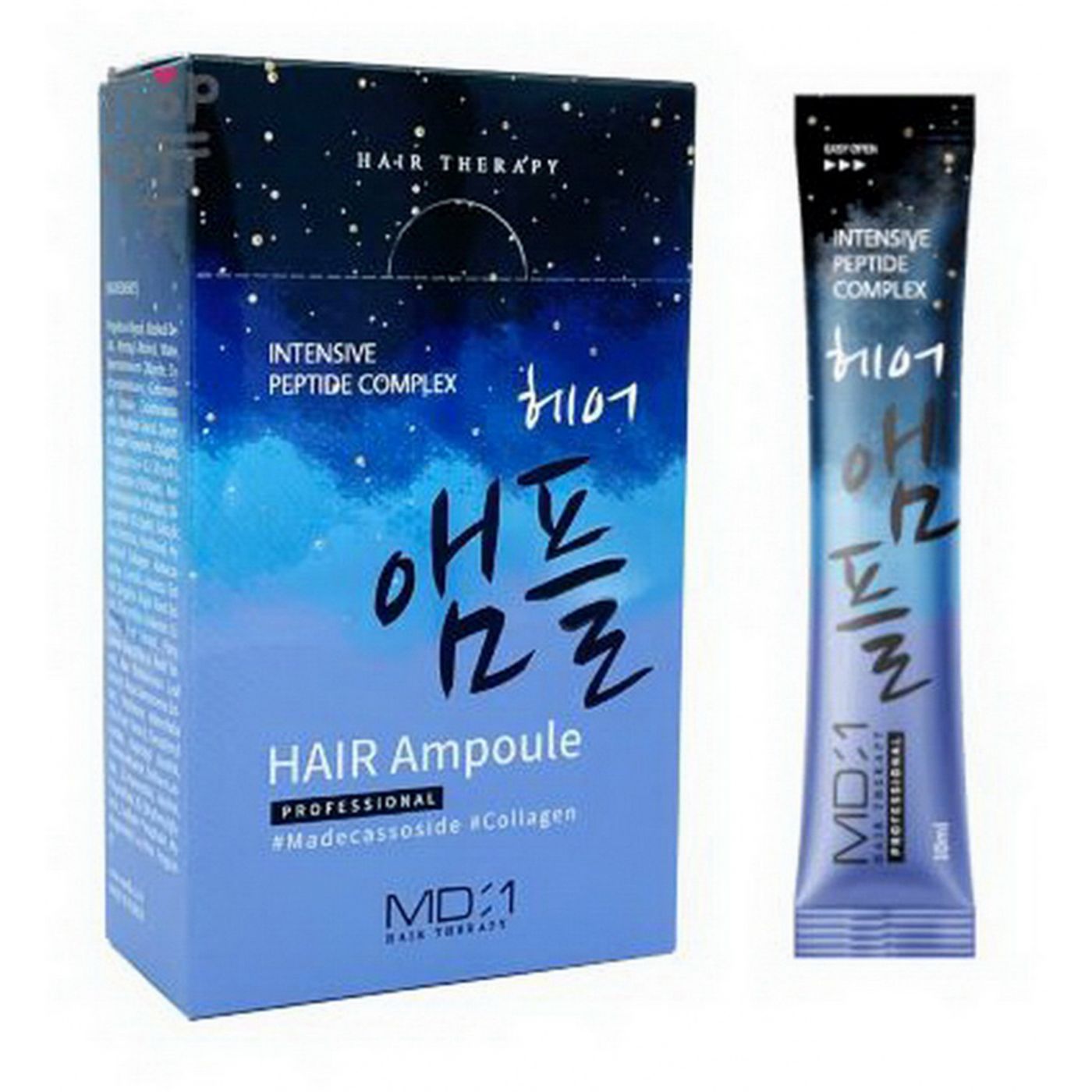 Филлер для волос MD:1 Intensive Peptide Complex Hair Ampoule, с пептидным комплексом, 10 мл - фото 2