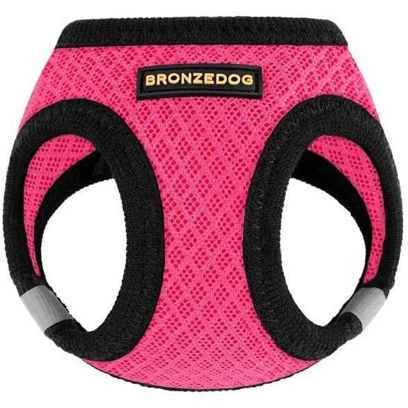 Шлейка для собак Bronzedog Mesh Vest, размер 4XS, 20х24 см, розовая - фото 2