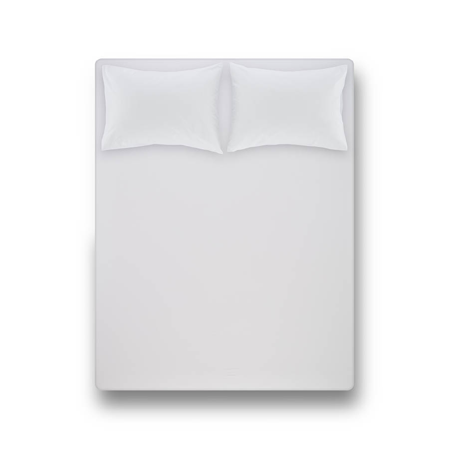 Простыня на резинке с наволочками Penelope Laura white, 200х180+70х50 (2) см, хлопок, белый (svt-2000022277891) - фото 1