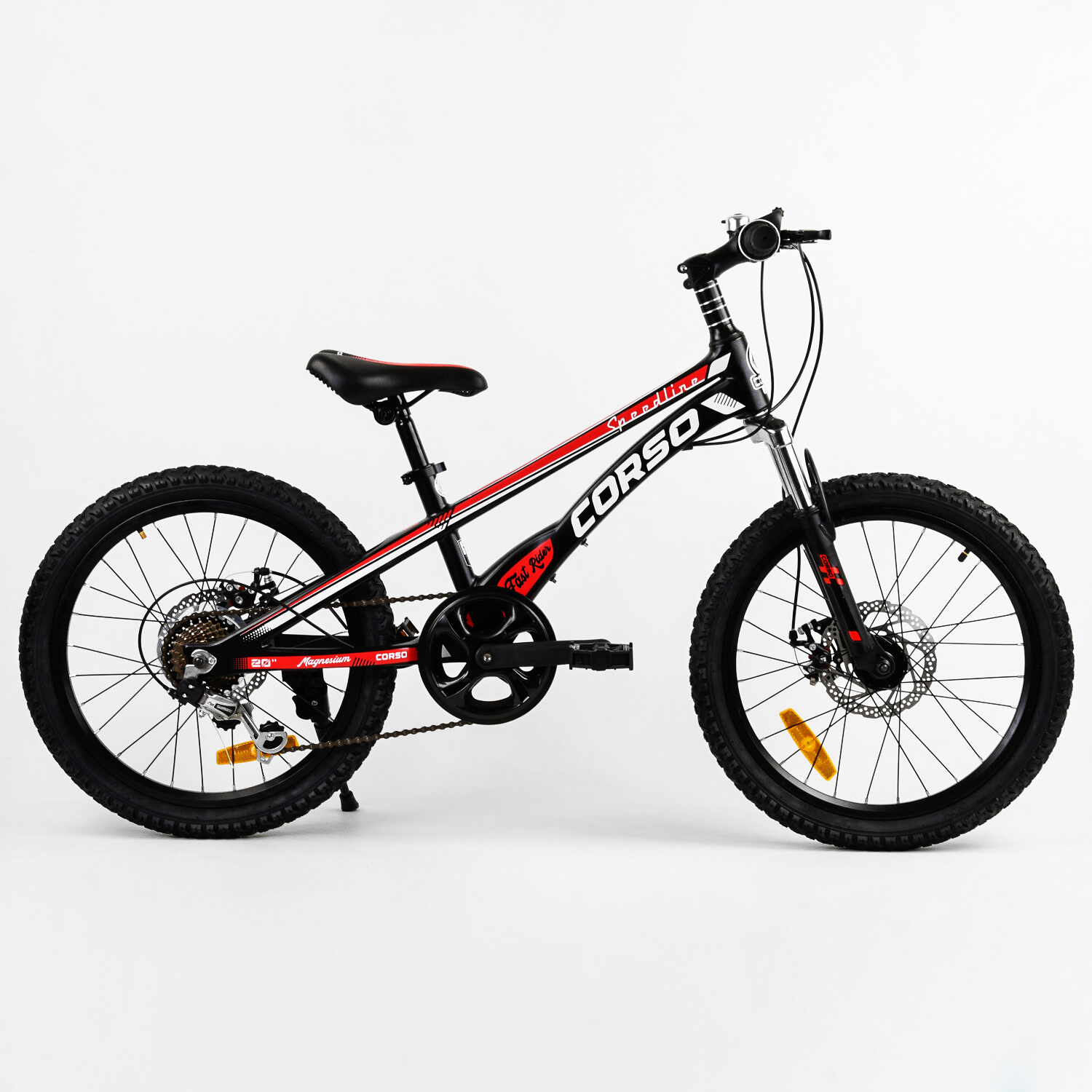 Дитячий спортивний велосипед Corso 20 дюймів чорно-червоний 231934 - фото 9
