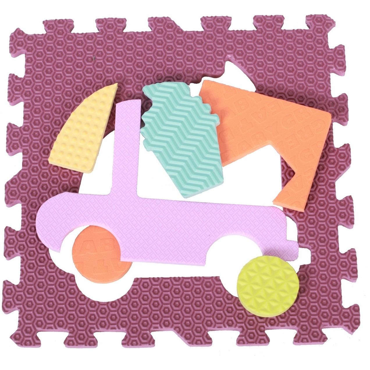 Детский игровой коврик-пазл Baby Great Быстрый транспорт, с бортиком, 122х122 см (GB-M129V2Е) - фото 2