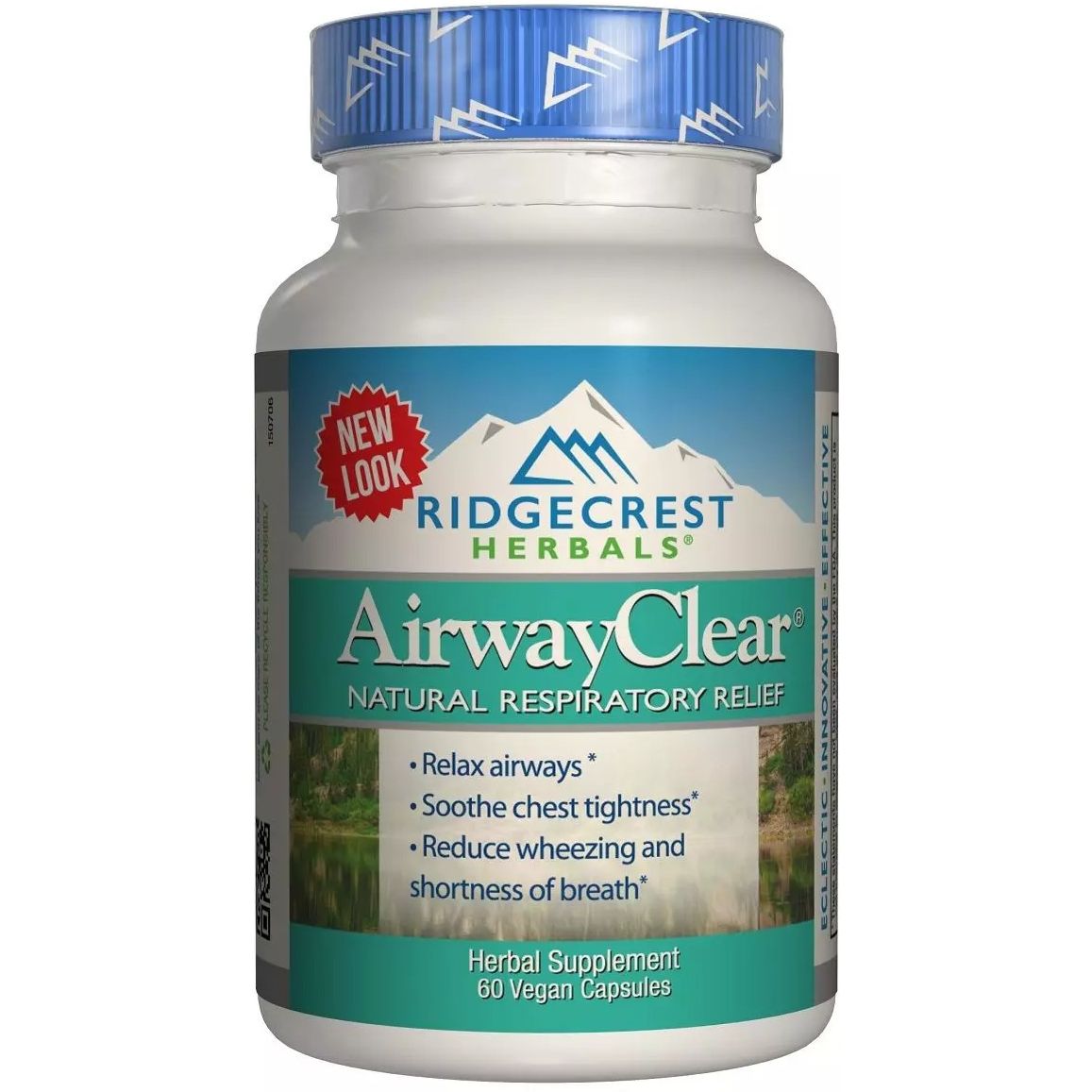 Натуральний респіраторний комплекс RidgeCrest Herbals AirwayClear 60 гелевих капсул - фото 1