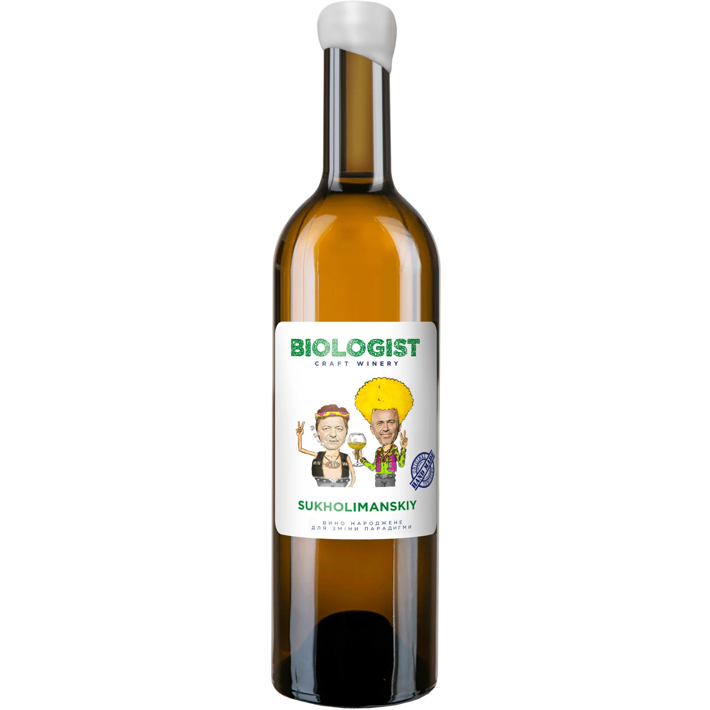 Вино Biologist Sukholimanskiy біле сухе 0.75 л - фото 1