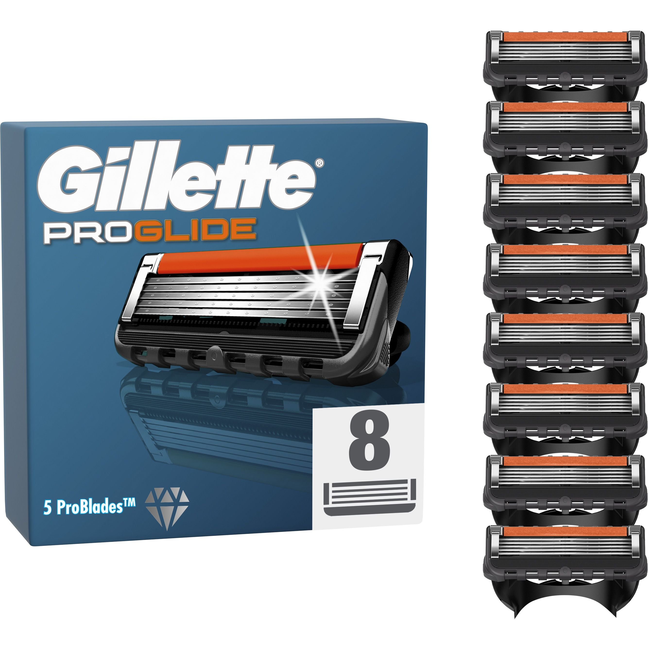 Змінні картриджі для гоління Gillette Fusion ProGlide, 8 шт. - фото 1