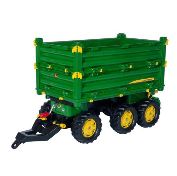 Причіп на 6 колесах Rolly Toys rollyMulti Trailer John Deere, зелений (125043) - фото 1