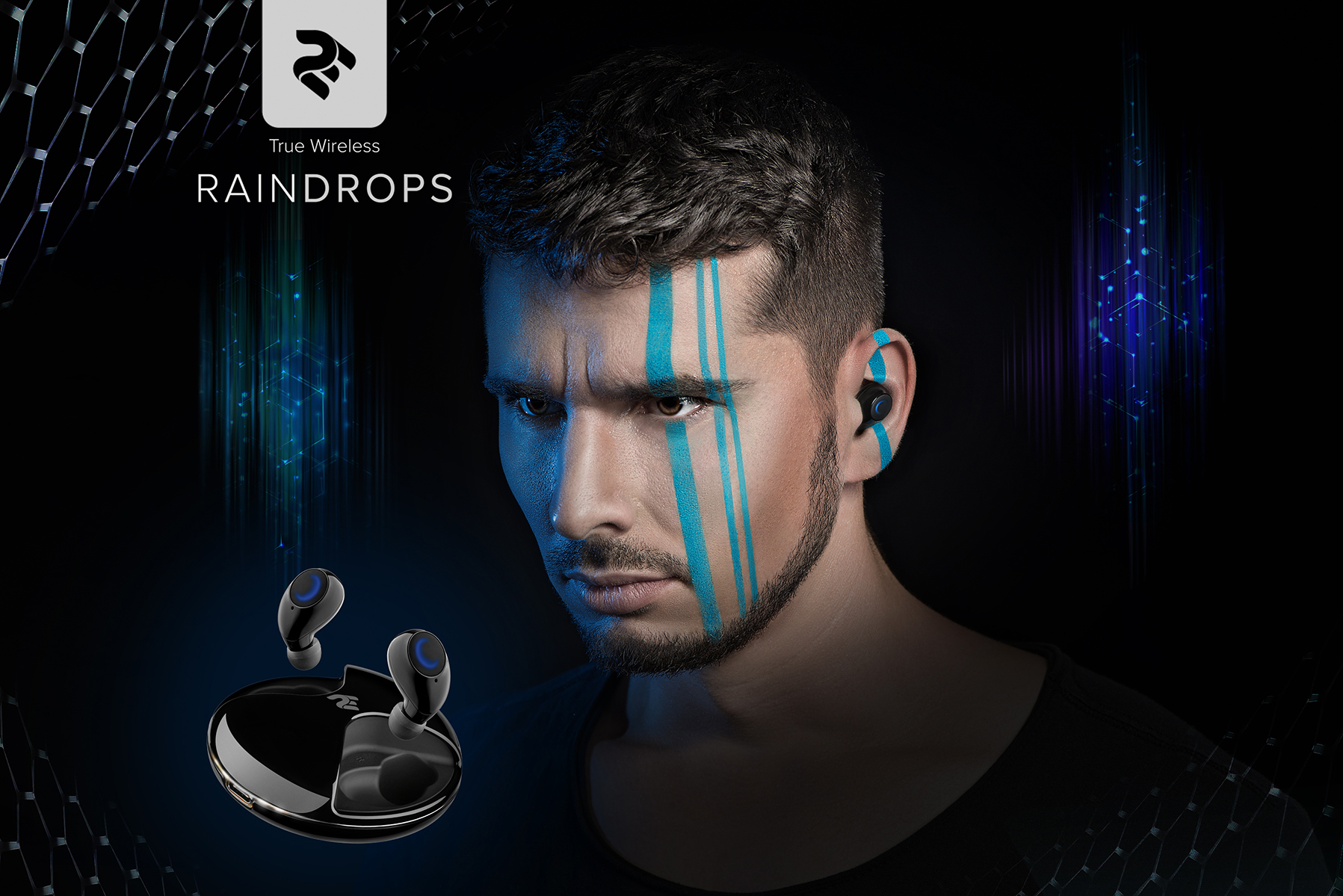 Навушники 2E RainDrops True Wireless True Wireless Waterproof Black - фото 3