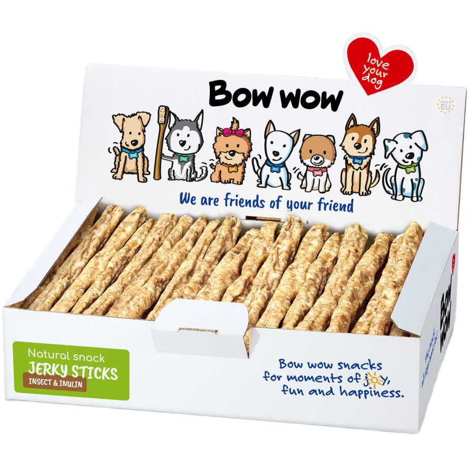 Ласощі для собак Bow wow натуральні палички з білком комах та інуліном 50 шт - фото 1