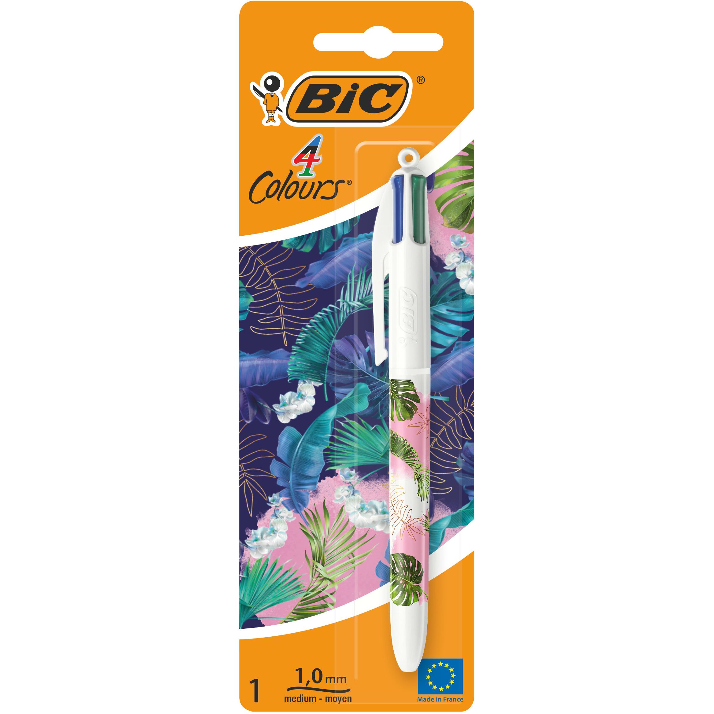 Ручка шариковая BIC 4 Colours Botanical 1 мм 1 шт. (503774) - фото 1