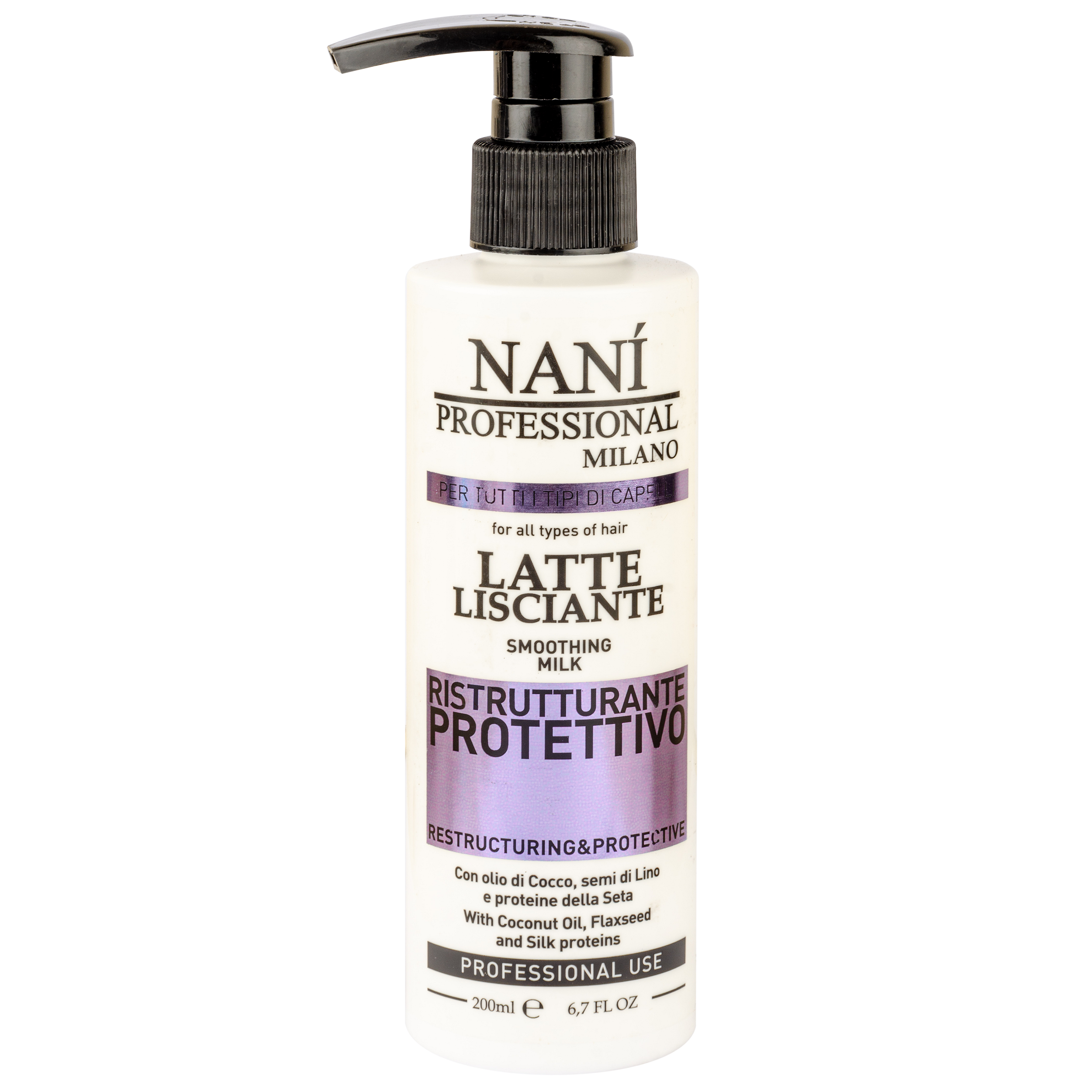 Молочко для розгладження волосся Nani Professional Захист та відновлення, 200 мл (NPCMRP200) - фото 1