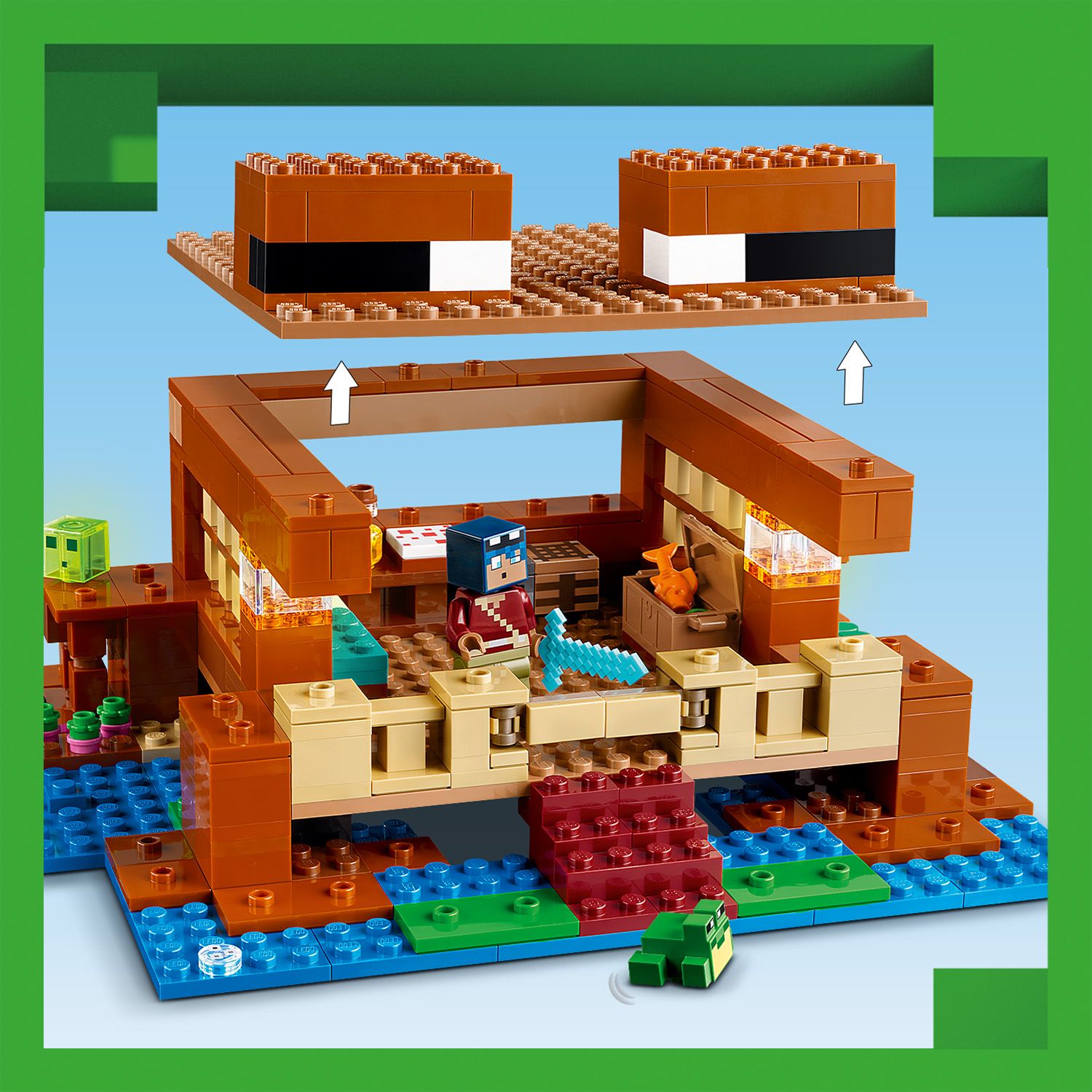 Конструктор LEGO Minecraft Дом в форме лягушки 400 детали (21256) - фото 8