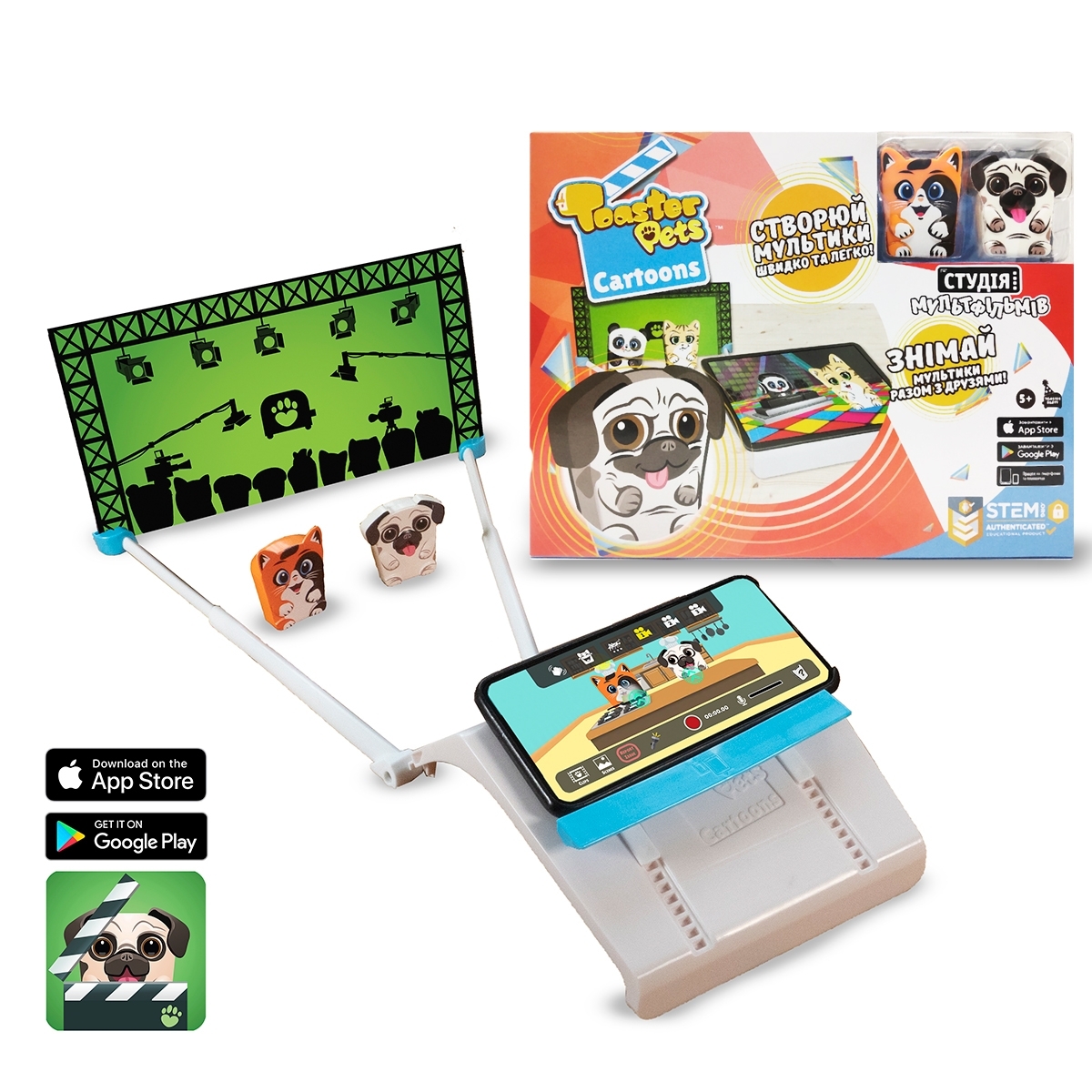 Игровой набор для анимационного творчества Toaster Pets Студия мультфильмов (1000) - фото 2