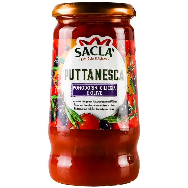 Соус Sacla Путтанеска томатний з оливками, 350 г - фото 1