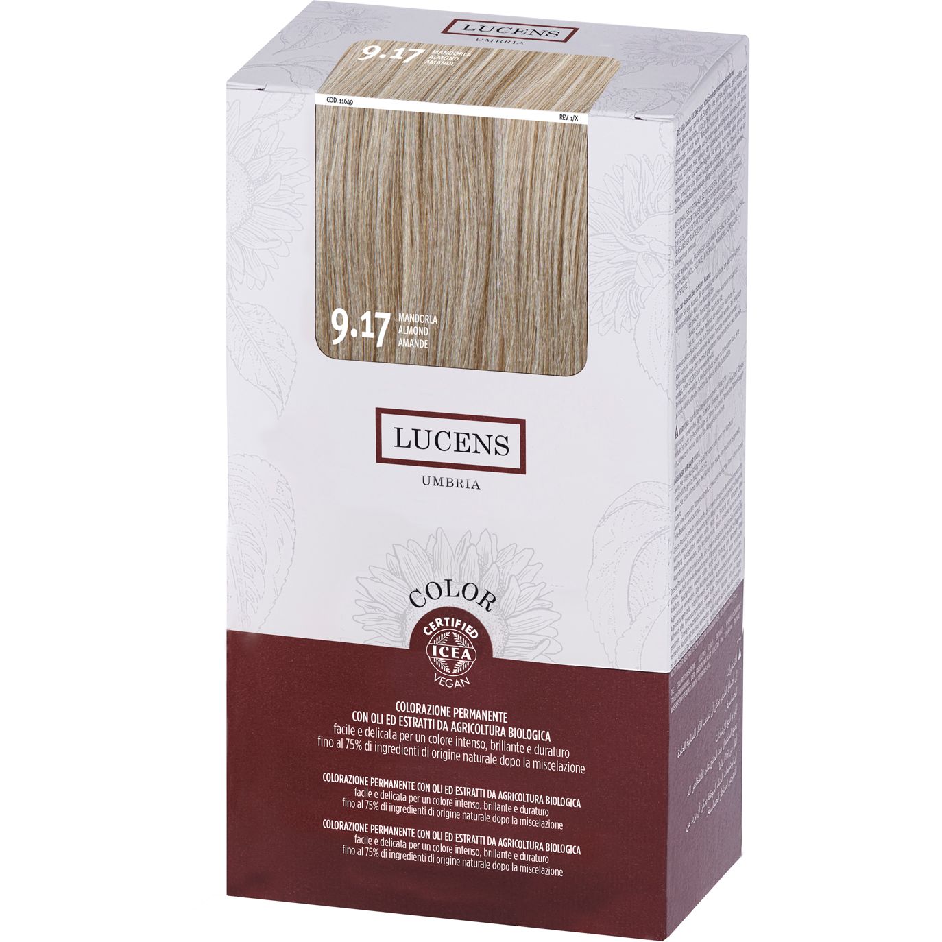 Фарба для волосся Lucens Color, відтінок 9.17 (мигдальний), 145 мл (110423) - фото 1