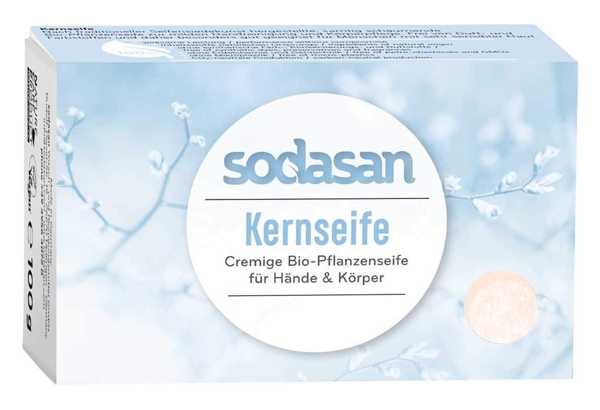 Органічне крем-мило Sodasan Sensitive, неароматизоване, 100 г - фото 1