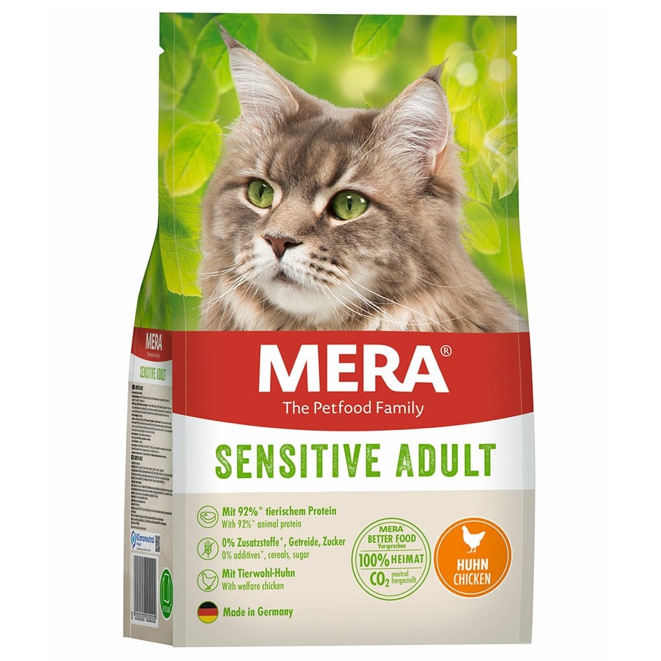 Сухий корм для дорослих котів з чутливим травленням Mera Cats Sensitive Adult, з куркою, 2 кг (038642-8630) - фото 1