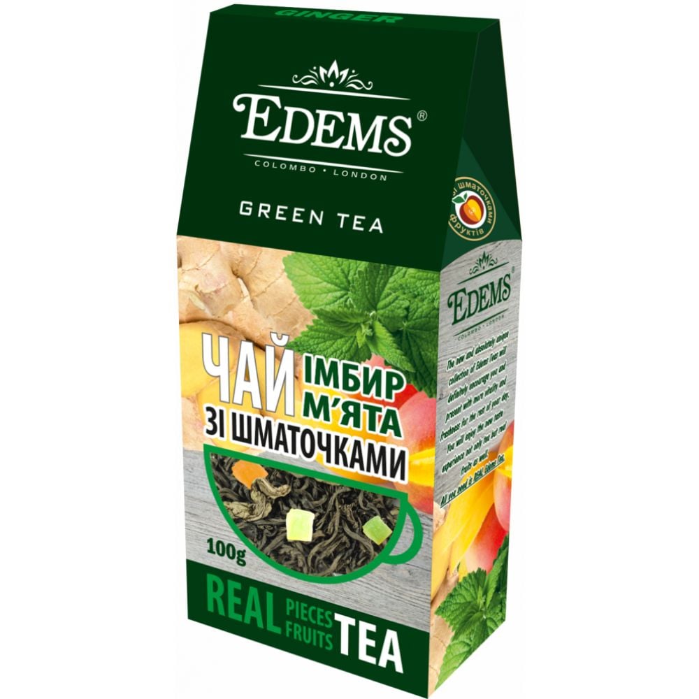 Чай зеленый Edems Имбирь и мята, 100 г (910244) - фото 1
