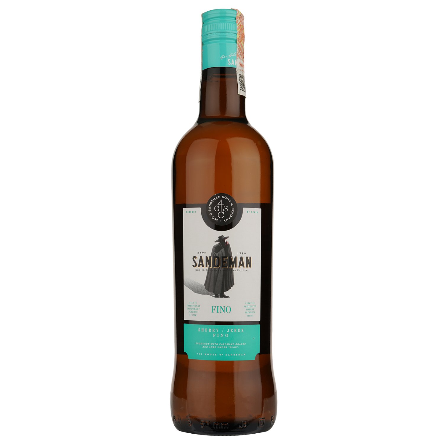 Вино Sandeman Fino Sherry, біле, сухе, 15%, 0,75 л (15981) - фото 1