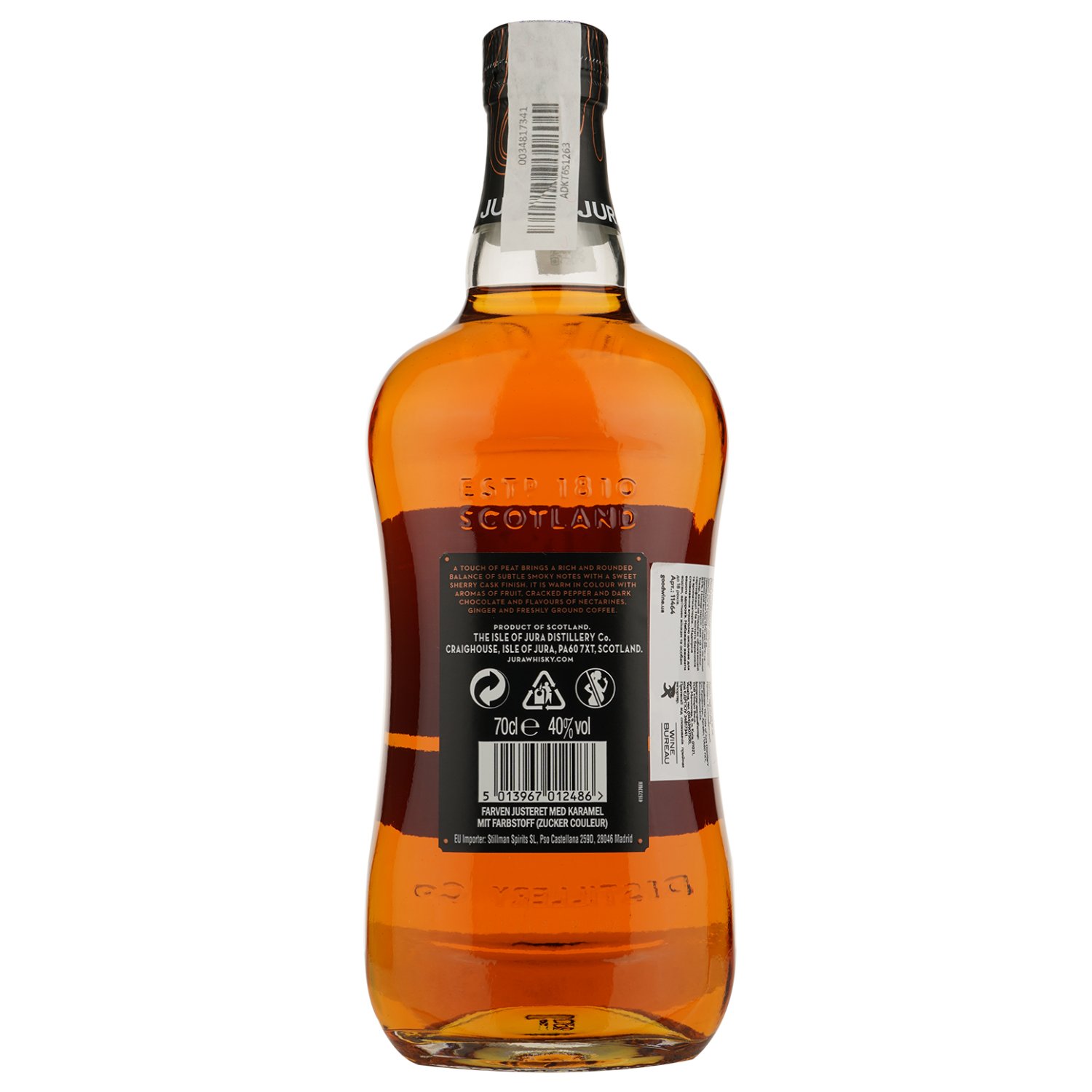 Віскі Isle of Jura 10yo Single Malt Scotch Whisky, ву тубусі, 40%, 0,7л (11464) - фото 2