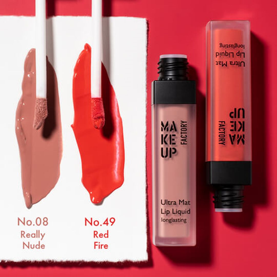 Блиск для губ Make up Factory Ultra Mat Lip Liquid відтінок 49 (Red File) 6 мл (561733) - фото 2