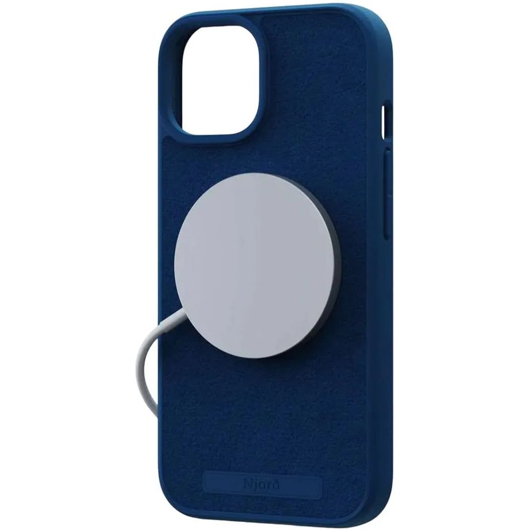 Чехол-накладка Njord Suede MagSafe Case Blue для iPhone 15 Plus - фото 3