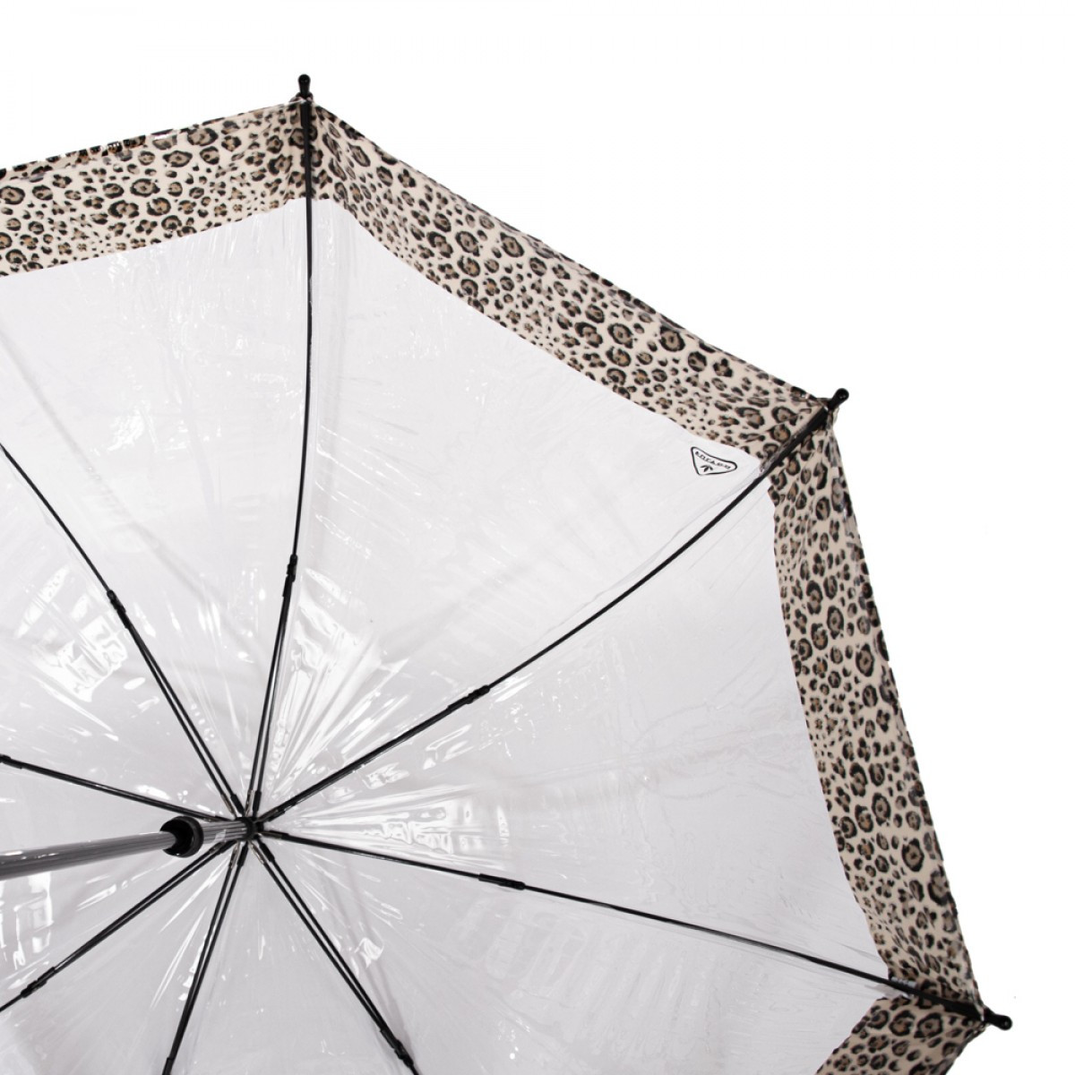 Жіноча парасолька-палиця механічна Fulton 84 см коричнева - фото 6