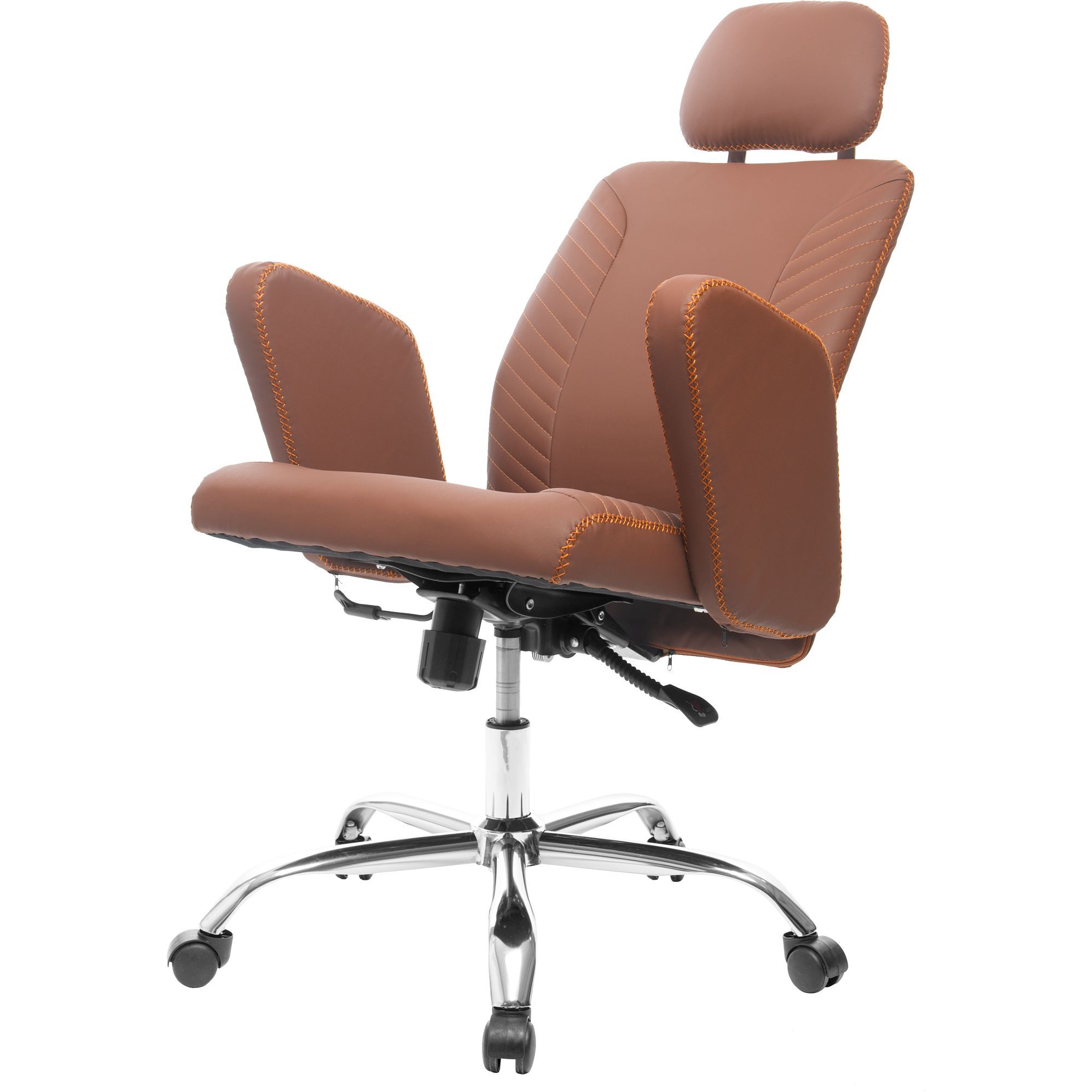 Офисное кресло GT Racer B-2380, коричневое (B-2380 Brown) - фото 6