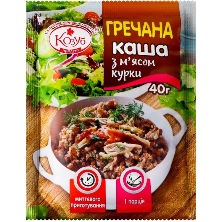 Каша Козуб продукт Гречневая с мясом курицы 40 г (910146) - фото 1