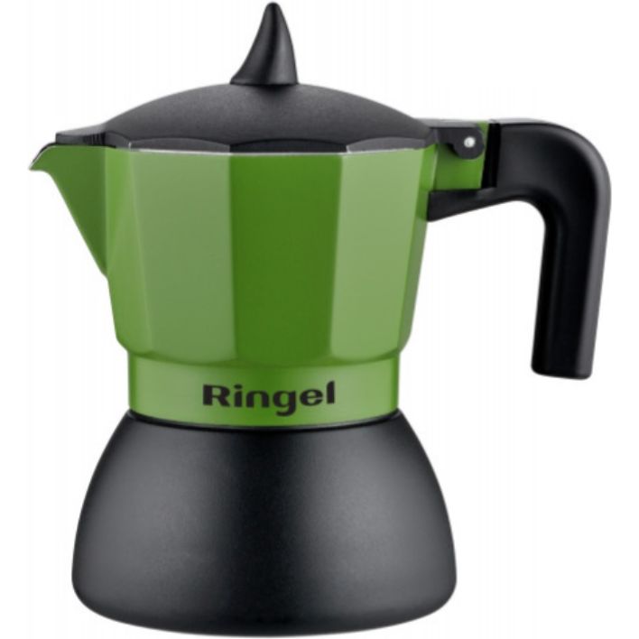 Гейзерная кофеварка Ringel Lungo 200 мл зеленая (RG-12102-4) - фото 1