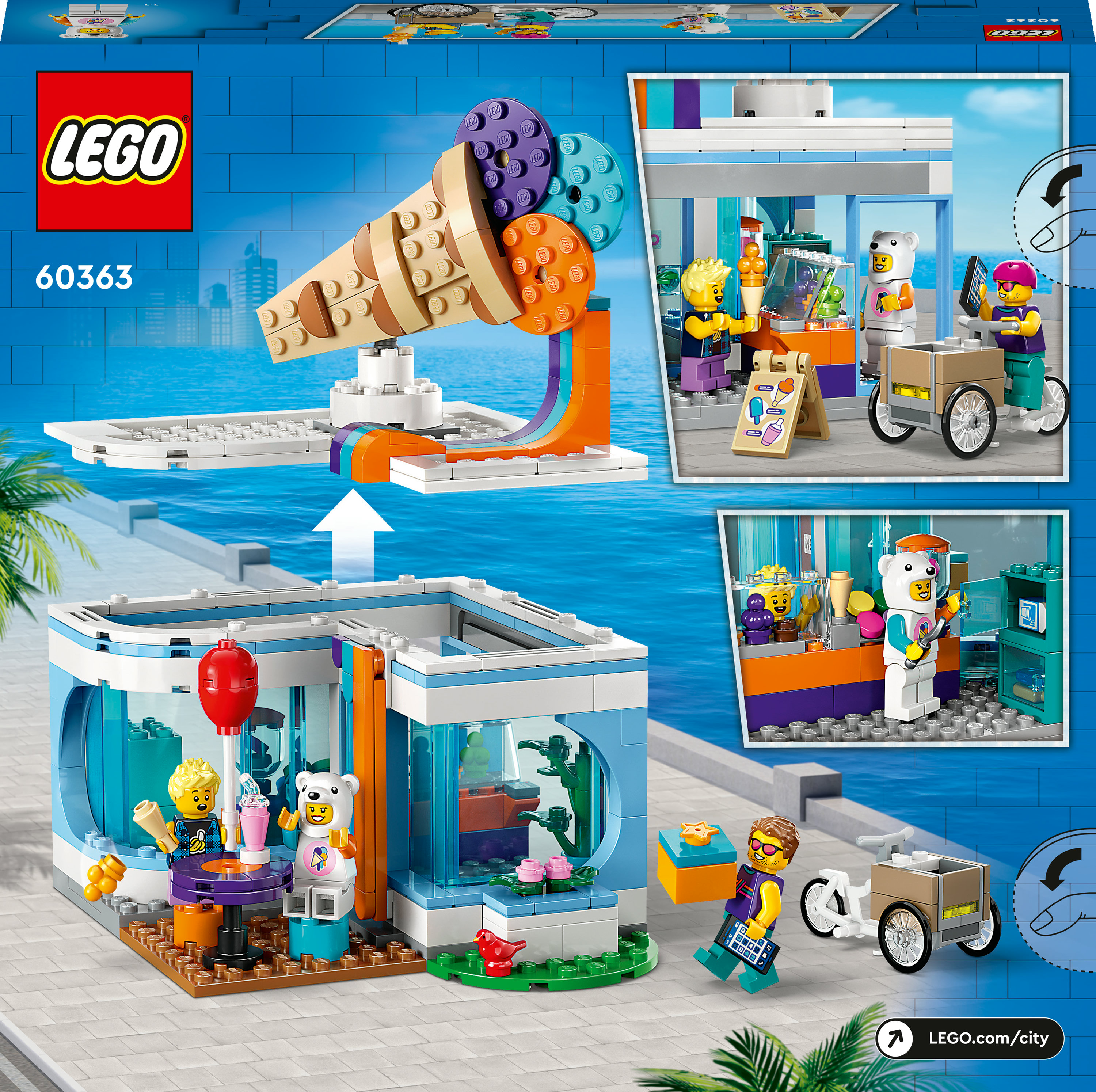 Конструктор LEGO City Магазин мороженого, 296 деталей (60363) - фото 9