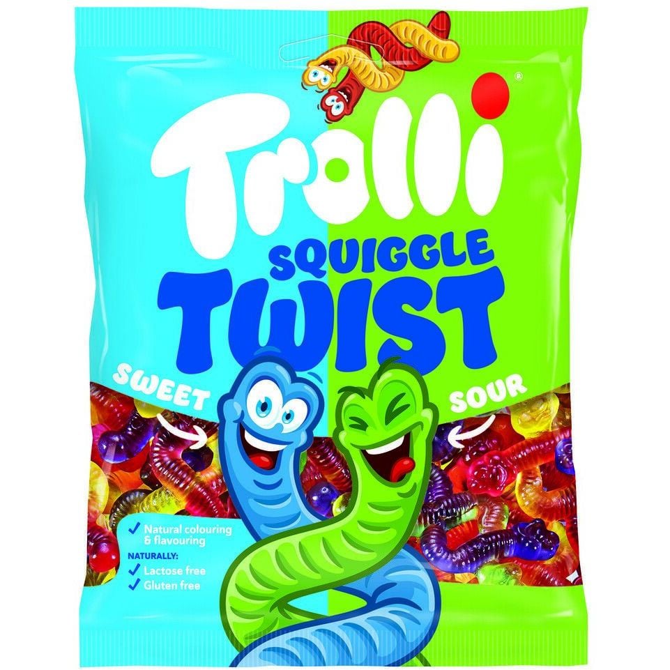 Конфеты Trolli Squiggle Twist Червячки жевательные 100 г (933842) - фото 1