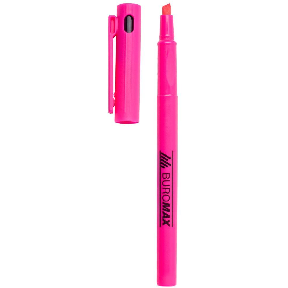 Текст-маркер Buromax Neon тонкий розовый (BM.8907-10) - фото 2
