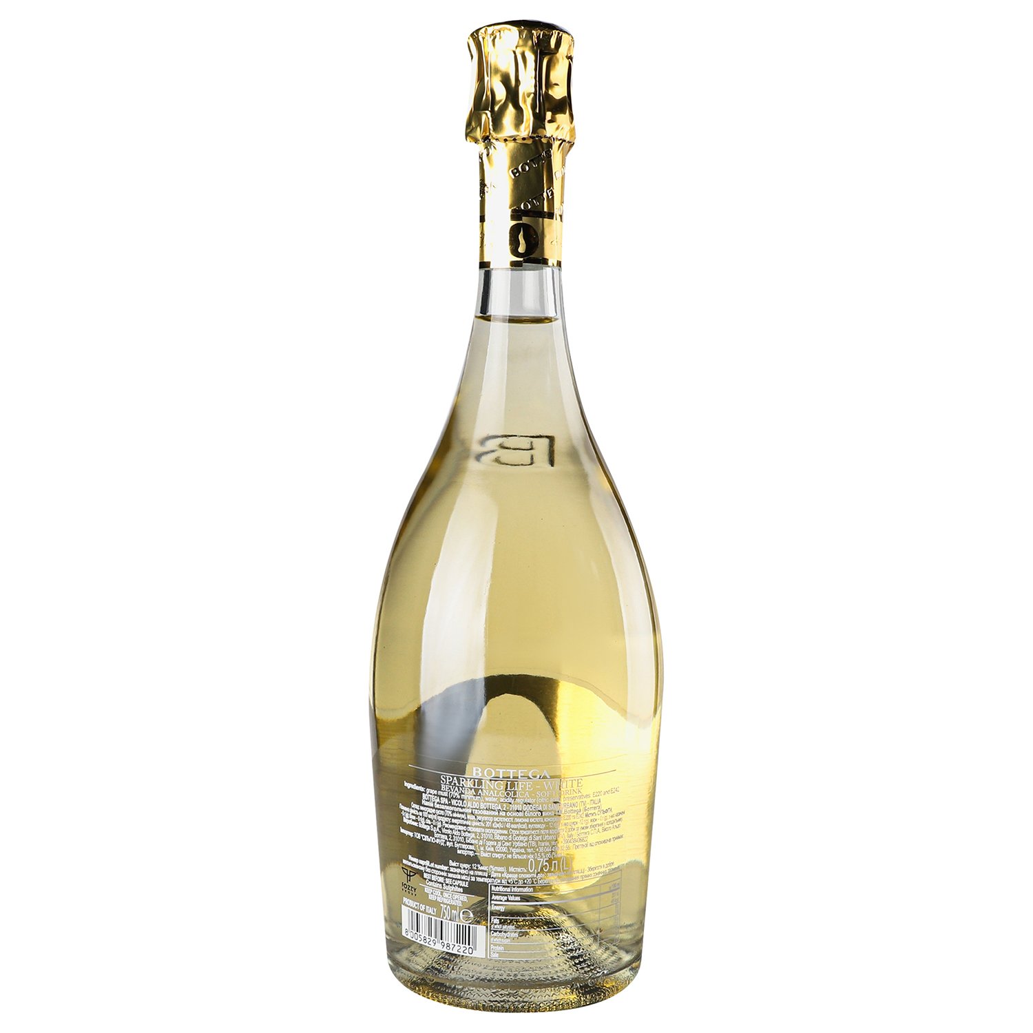 Напиток на основе вина Bottega White, безалкогольный, 0,75 л (872779) - фото 4