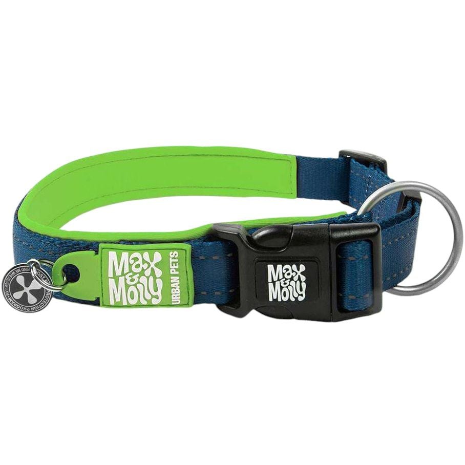 Нашийник для собак Max & Molly Smart ID Collar Matrix Lime Green L 39-62x2.8 см - фото 1