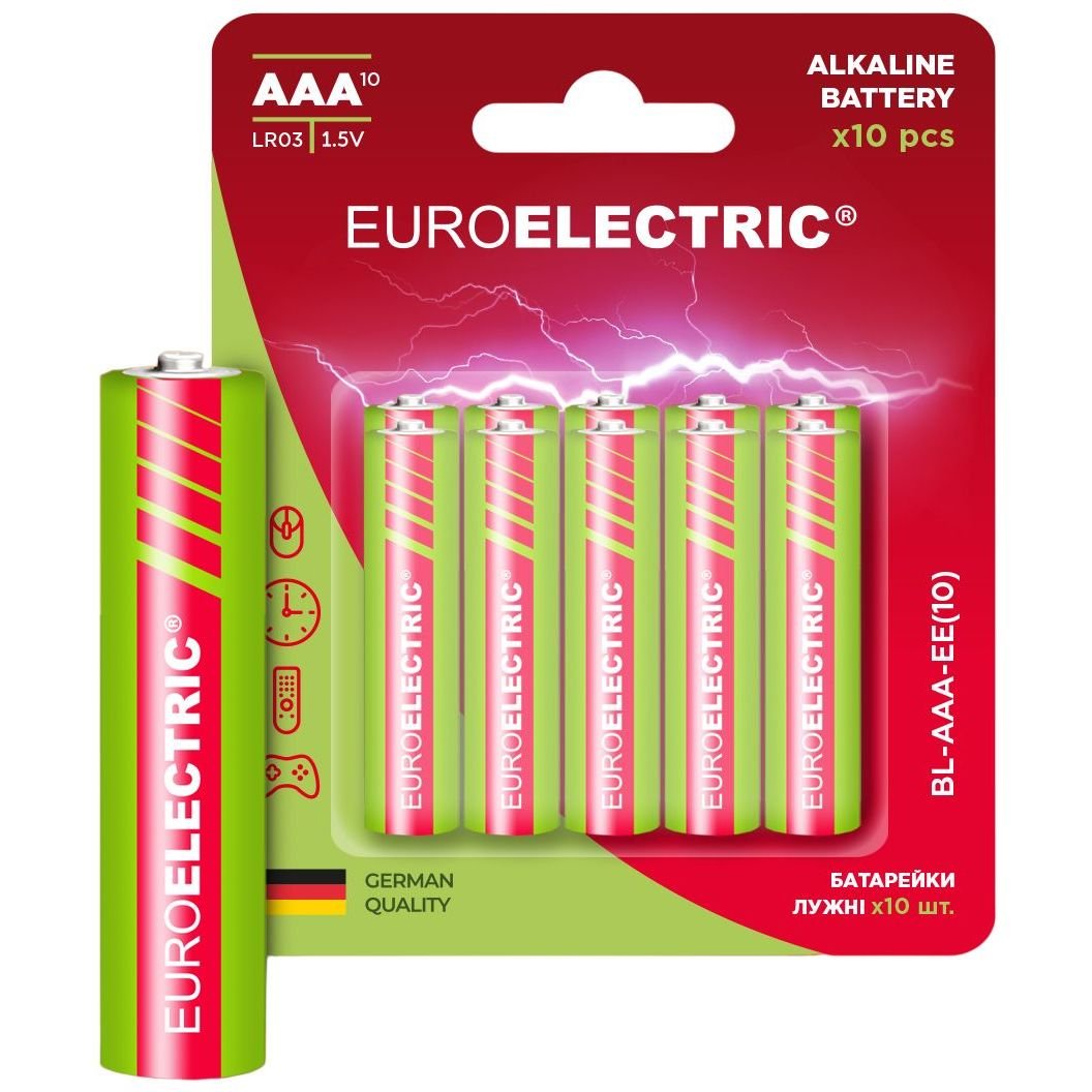 Батарейки Euroelectric AAA LR03 1,5V, 10 шт. - фото 1