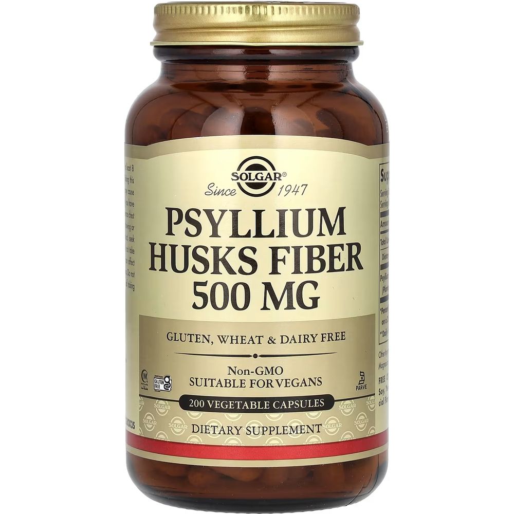 Подорожник Solgar Psyllium Husks Fiber 500 мг 200 капсул - фото 1