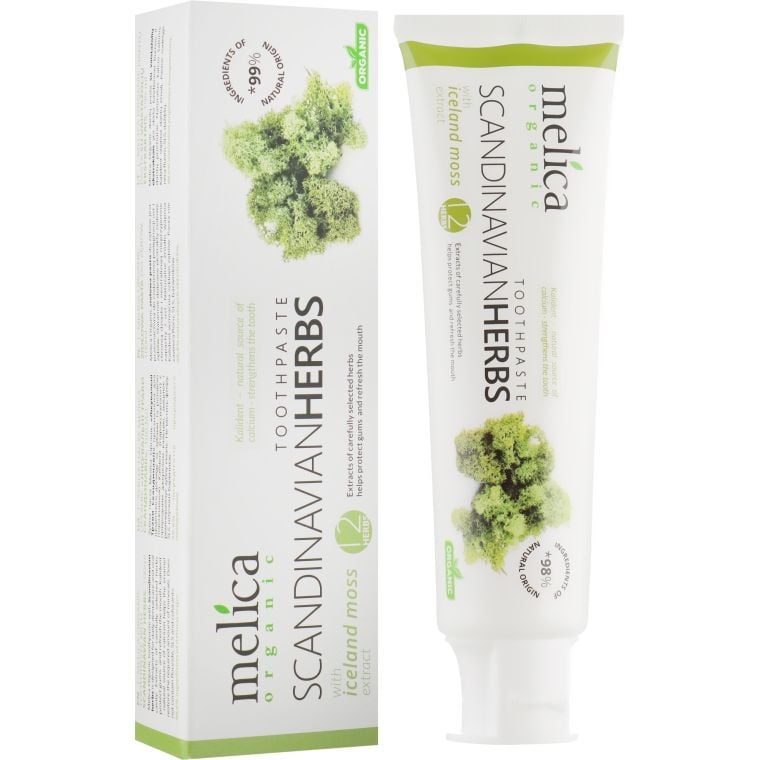 Зубна паста Melica Organic Toothpaste Scandinavian Herbs With Iceland Moss Extract 100 мл - фото 1